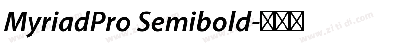 MyriadPro Semibold字体转换